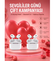 Sevgiliye Hediye Çift Kulaklığı Yeni Nesil Pro Kulaklık Sevgililer Gününe Özel Kampanya