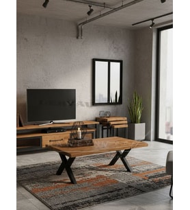 Natura Doğal Ahşap Orta Sehpa 85X110
