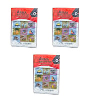 Arma Baskılı Mini Blok Poşet Torba - No : 0 - 20x30 Cm. - Beyaz - 100 Adetlik 3 Paket
