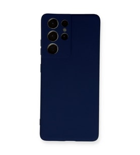 Samsung Galaxy S21 Ultra Kılıf Nano İçi Kadife Silikon - Lacivert
