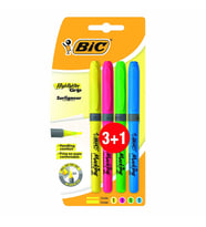 Bic Brite Liner Grip Fosforlu Kalem 3+1 PK 824757