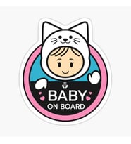 Arabada bebek var Baby On Board Sticker Yapıştırma 19CM md7