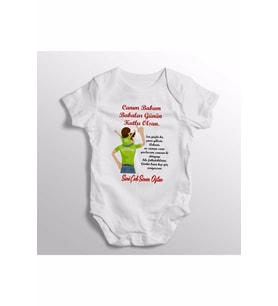 Canım Babam Babalar Günün Kutlu Olsun Baskılı Bebek Zıbını
