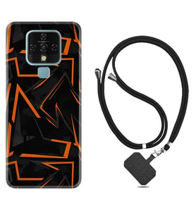 Tecno Camon 16 18P Pova Kılıf Boyun Askılı Silikon Zigzaglar 1651