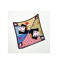 Tarzını Seç Siyah Queen Fular / Bandana / Aksesuar 48x48 cm