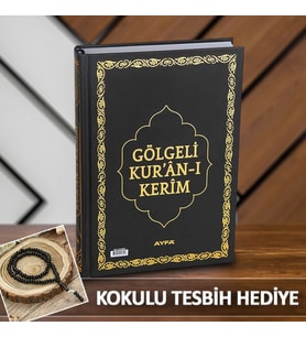Gölgeli Kuran, Kalemle Yazılabilen Kuranı Kerim Orta Boy-Siyah (Tesbih Hediyeli)