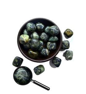 Sertifikalı Tamburlanmış Serpantin Taşı Kütle (Yılan Taşı) (Çok Renkli)