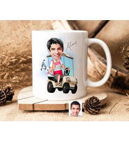 Bk Gift Kişiye Özel Golf Oyuncusu Karikatürlü Beyaz Kupa Bardak-6, Sevgiliye Hediye, Arkadaşa Hediye