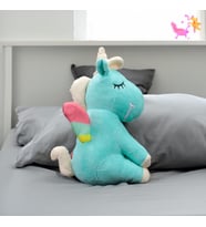 Oturan Unicorn Peluş 35CM (Yeşil)
