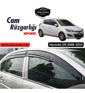 Hyundai İ20 2008-2014 Uyumlu Mugen Cam Rüzgarlığı Seti Piano Black 4'lü İthal