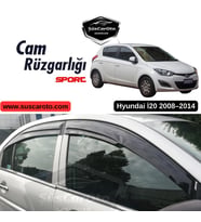 Hyundai İ20 2008-2014 Uyumlu Mugen Cam Rüzgarlığı Seti Piano Black 4'lü İthal
