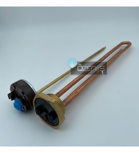 Düz Bakır Güneş Enerjisi Rezistansı (Yerli Üretim) Termostatlı-Kapaklı-60cm-3000 Watt (Metal)