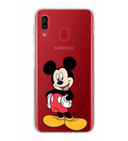Samsung Galaxy A20  Kamera Korumalı  Kapak Mickey Mouse Tasarımlı  Şeffaf Kılıf