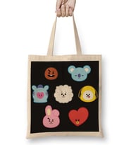 Bts Bt21 Karakterleri Bez Çanta Uzun Saplı