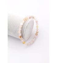 Flower Agate Doğal Taş Bileklik 6 mm Küre Kesim