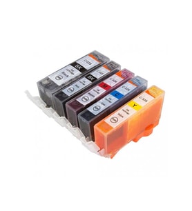 PhotoPrint®Canon Pıxma Ix6550 Uyumlu Yüsksek Kapasite 5 Renk Muadil Kartuş Seti (Çok Renkli)