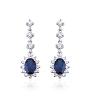 1.70 Karat Safir Pırlanta Küpe