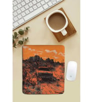 SonicTouch Bilek Destekli Teksas Bozkırı Turuncu Dikdörtgen Pürüzsüz Dikişsiz Mouse Pad 18x22cm