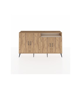 Arges Konsol 6 Raflı 4 Kapaklı 176x30x99 Çam-Çam/Aytaşı