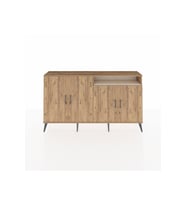 Arges Konsol 6 Raflı 4 Kapaklı 176x30x99 Çam-Çam/Aytaşı