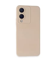 Vivo Y17S Kılıf Nano içi Kadife Silikon - Pudra