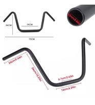 Chopper Cafe Racer Direksiyon Universal 22 mm Siyah
