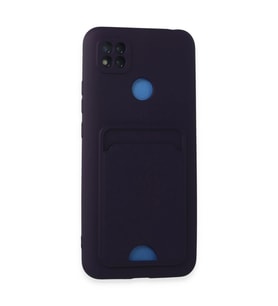 Xiaomi Redmi 9c Kılıf Kelvin Kartvizitli Silikon - Derin Mor