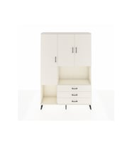 Arges Gardrop 6 Raflı 3 Çekmeceli 3 Kapaklı 132x30x195 Aytaşı-Aytaşı