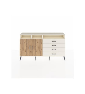 Arges Konsol 5 Raflı 4 Çekmeceli 2 Kapaklı 176x30x99 Aytaşı-Çam/Aytaşı
