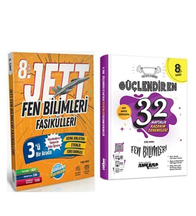 Ünlüler Karması 8. Sınıf Fen Bilimleri JETT Soru Fasikülleri ve Ankara Deneme Seti 2 Kitap