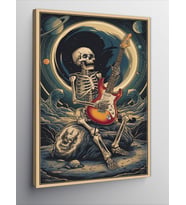 Kanvas Tablo Kuru kafa ve gitar