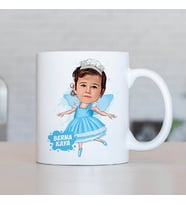 Kişiye Özel Melek Kız Karikatürlü Kupa Bardak