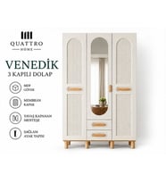 VENEDİK 3 KAPAKLI DOLAP--%100 MDF