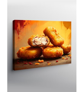 Kanvas Tablo Kızarmış Nugget Tabak