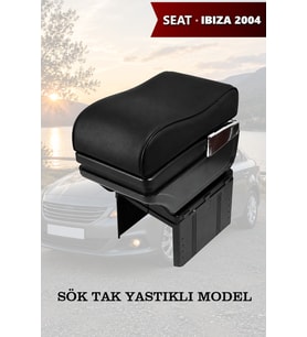 seat ibiza 2004 kol dayama geniş model Lüks Yastıklı Siyah Deri