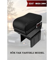 seat ibiza 2004 kol dayama geniş model Lüks Yastıklı Siyah Deri