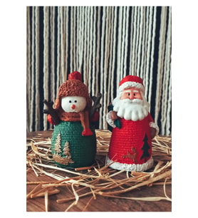Kardan Adam Noel Baba Yılbaşı, New Year, Yeni Yıl Hediye Biblo (Yılbaşı Kırmızısı)