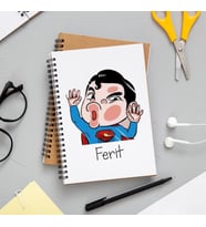 Superman Tasarımlı  Defter Kişiye Özel