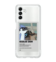 Samsung Galaxy A04S Uyumlu Regular Show Mordecai ve Rigby Desenli Şeffaf Telefon Kılıfı