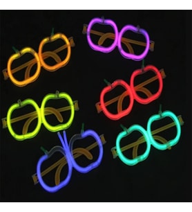 Glow Stick Elma Gözlük - Glow Partisi Gözlüğü - Glow Stick Gözlük 12 Adet
