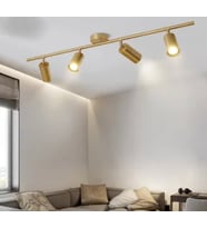 RİOLİGHT LED 13 SPOT,LED AVİZE ESKİTME GÖVDE 4XGU10 DUYLU GÜN IŞIĞI 360 DERECE HAREKETLİ BAŞLIK SPOT (Eskitme Altın)