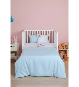Dolly Mint Punch Nakışlı %100 Pamuklu Bebek Nevresim Takımı