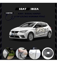 Seat Ibıza Oto Araç Kapı Koruma Fitili 5metre Parlak Siyah Renk