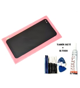 Tkgz Oppo Reno 4 LİTE Uyumlu Lcd Ekran Dokunmatik + B-7000 + Tamir Seti
