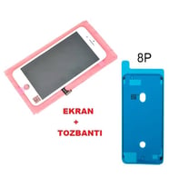 Tkgz İPhone 8 PLUS Uyumlu Lcd Ekran dokunmatik (LW Marka TOZBANTI) BEYAZ