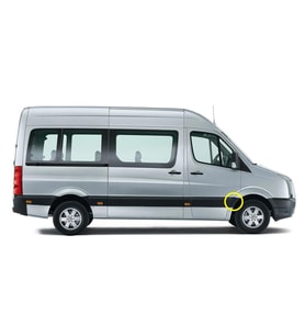 VW Crafter 2006-2016 Sağ Ön Teker Arkası Plastik Kaplama 2E1853536CE