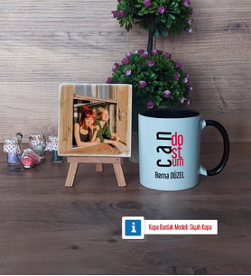Arkadaşa Hediye Fotoğraflı Dekoratif Taş, Kupa Bardak Beyaz Hediye (Model 11)