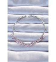 Pirinç Vip Seri Gümüş Renk Pembe Zirkon Taşlı Bileklik 5886 - SSSSSS6860-9340