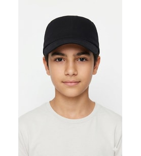 Erkek Çocuk Modern Kasket Tarzı Şapka Erkek Çocuk Şapkası (Lacivert)