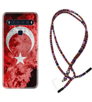 TCL 10L 10 Plus 10SE 20E 20SE 30 L7 Kılıf Boyun Asklı Rasta Silikon Şanlı Türk Bayrağı 3 1395